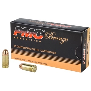 PMC Ammunition Bronze 380ACP 90 Grain Full Metal Jacket 50 Round Box 