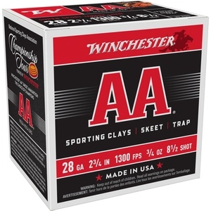 Winchester Ammunition AA Super Sport 28 Gauge 2.75 #8 Shot 3/4 oz Shotshell 25 Round Box 