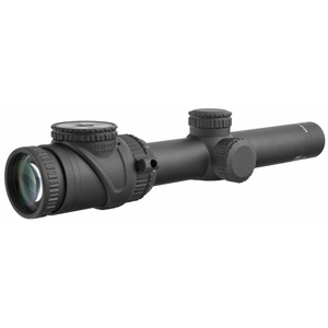 Trijicon AccuPoint 1-6x24mm Riflescope German #4 Crosshair with Green Dot 30mm Tube Black Capped Adjusters