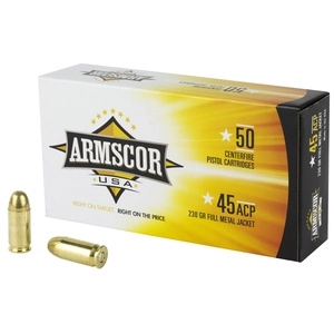 Armscor 45 ACP 230 Grain Full Metal Jacket 50 Round Box 