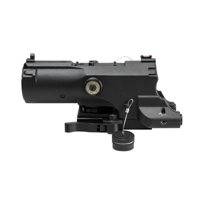 NcSTAR ECO MOD2 4X Magnification 34mm Objective .25 MOA Adjustment Urban Tactical MOA Illuminated Reticle White & Red Navigation LED Green Visible Laser Black 