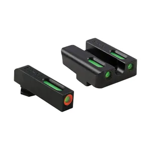 TRUGLO Brite-Site TFX Pro Sight Fits Glock 17,17L,19,22,23,24,26,27,33,34,35,38,39, Tritium/Fiber-Optic Day/Night Sight 24/7 Brightness Orange Ring on Front Sight 