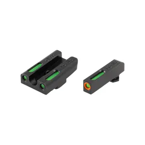 TRUGLO Brite-Site TFX Pro Sight Fits Glock 42 and 43 Tritium/Fiber-Optic Day/Night Sight 24/7 Brightness Orange Ring on Front Sight 