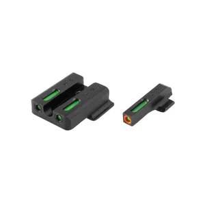 TRUGLO Brite-Site TFX Pro Tritium/Fiber-Optic Sight Fits S&W M&P SHIELD Day/Night Sight 24/7 Brightness Orange Ring on Front Sight 