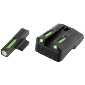 TRUGLO Brite-Site TFX Sight Fits 1911 Officer 3" Tritium/Fiber-Optic Day/Night Sight 24/7Brightness 