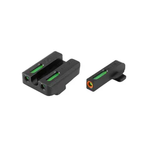 TRUGLO Brite-Site TFX Pro Sight Fits Springfield XD/XDM/XDS Tritium/Fiber-Optic Day/Night Sight 24/7 Brightness Orange Ring On Front Sight 