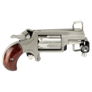North American Arms Mini Revolver SA 22LR 1.125" Barrel Silver 5Rds Includes Skelton Belt Buckle 
