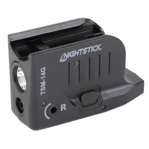Nightstick TSM-14G Subcompact Tactical Weapon-Mounted Light w/Green Laser Fits Glock 43/43X/48 MOS 150 Lumens 2,700 Candela Black .75 Hours of Runtime IP-X4 Water-Resistant Rechargeable Battery 