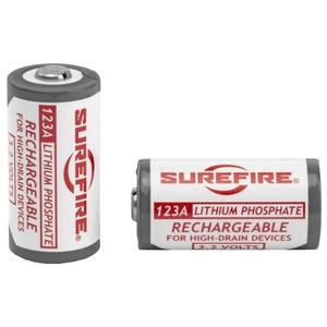 Surefire Battery LFP123 Rechargeable 2/Pack White 
