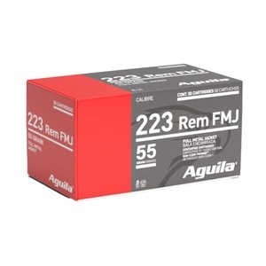 Aguila Ammunition Rifle 223 Rem 55 Grain Full Metal Jacket 50 Round Box 