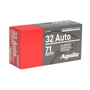 Aguila Ammunition Pistol 32 ACP 71 Grain Full Metal Jacket 50 Round Box 