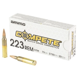 Ammo Inc Compete 223 Remington 75 Grain Open Tip Match Bullet 20 Round Box 