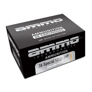 Ammo Inc Signature 38 Special 125 Grain Jacketed Hollow Point 20 Round Box 