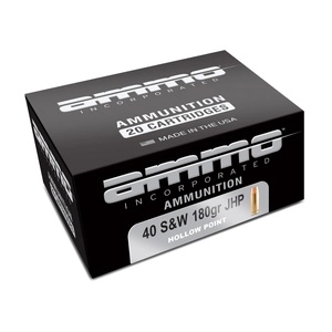 Ammo Inc Signature Defense 40 S&W 180 Grain Jacketed Hollow Point Bullet 20 Round Box 