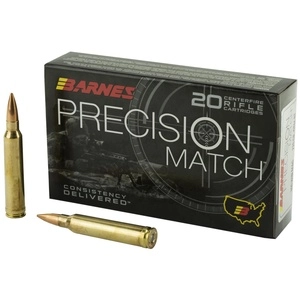 Barnes Precision Match 300 Win 220 Grain Open Tip Match Boat Tail 20 Round Box 