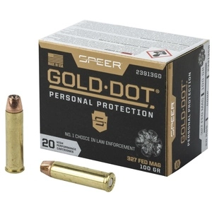 Speer Ammunition Speer Gold Dot Personal Protection 327 Federal 100 Grain Hollow Point 20 Round Box 