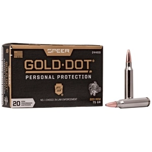 Speer Ammunition Speer Gold Dot 223 Remington 75Gr Gold Dot Hollow Point 20 Round Box 
