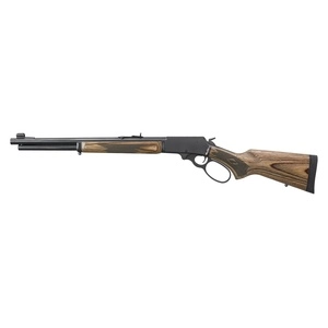 Marlin 1895 .45-70 Government 19.1" Threaded Barrel Large Loop Lever Action Rifle Satin Blued Brown Laminate 6 Round