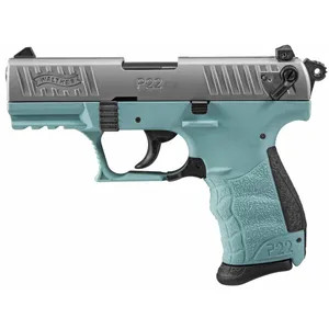 Walther P22-CA .22LR 3.4" Adjustable Sights Angel Blue California Compliant 10 Round