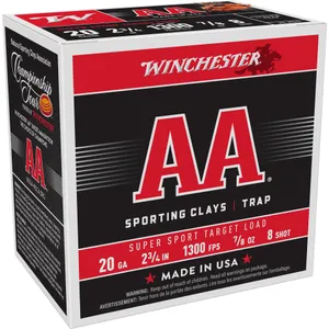 Winchester Ammunition AA Supersport Sporting Clay 20GA 2.75" #8 25 Round Box