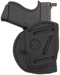 1791 Gunleather 4-Way IWB/OWB Holster Size 3 Stealth Black Left Hand Fits Glock 26 S&W Shield